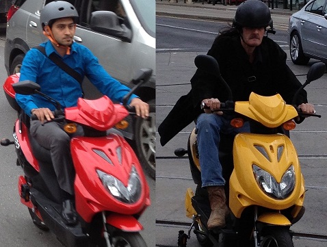 Two ebikers contrasted side-by-side