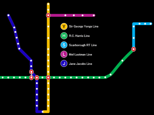 Subway map illustrating proposed name changes
